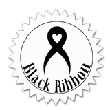 Black bow Black ribbon icon