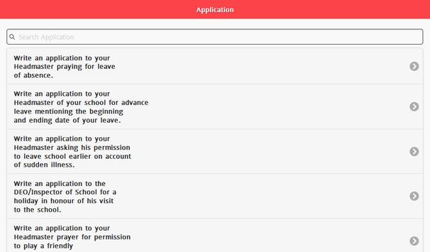 english letter application writing offline