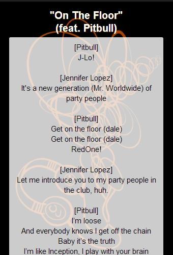 Jennifer Lopez Top Lyrics For Android Apk Download