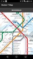 MBTA Boston T Map Affiche
