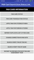 PAN Card Search,Scan,Status,Link With Aadhar Affiche