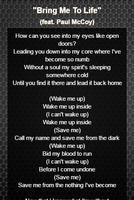 Evanescence Lyrics capture d'écran 2