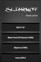Slipknot Album Lyrics Plakat