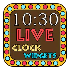 Neon Light Clock Widget APK download