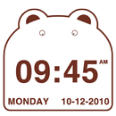 Cute Bear Clock Widget APK
