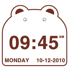 Cute Bear Clock Widget আইকন