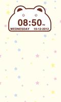 Cute Bear Clock Widget capture d'écran 1