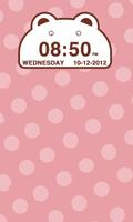 Cute Bear Clock Widget capture d'écran 2