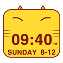 Cute Kitty Cat Clock Widget APK