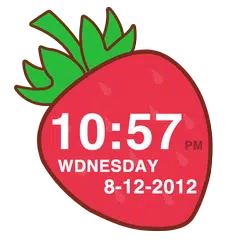 Strawberry Clock Widget APK download