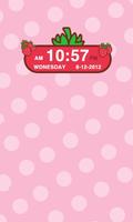 Strawberry Clock Widget اسکرین شاٹ 1