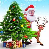 Christmas Santa &amp; Tree icon