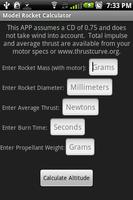 Model Rocket Calculator โปสเตอร์