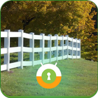 White Fence Wall & Lock icono