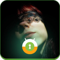 Woman In BlackMask Lock Screen