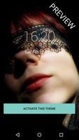 Woman In BlackMask Lock Screen Screenshot 1