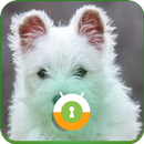 Happy White Dog Wall & Lock-APK