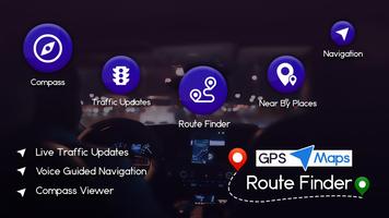 GPS, Maps, Navigations & Route Finder Plakat