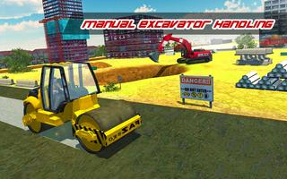 Poster Construction Simulator : Heavy Crane Road Builder