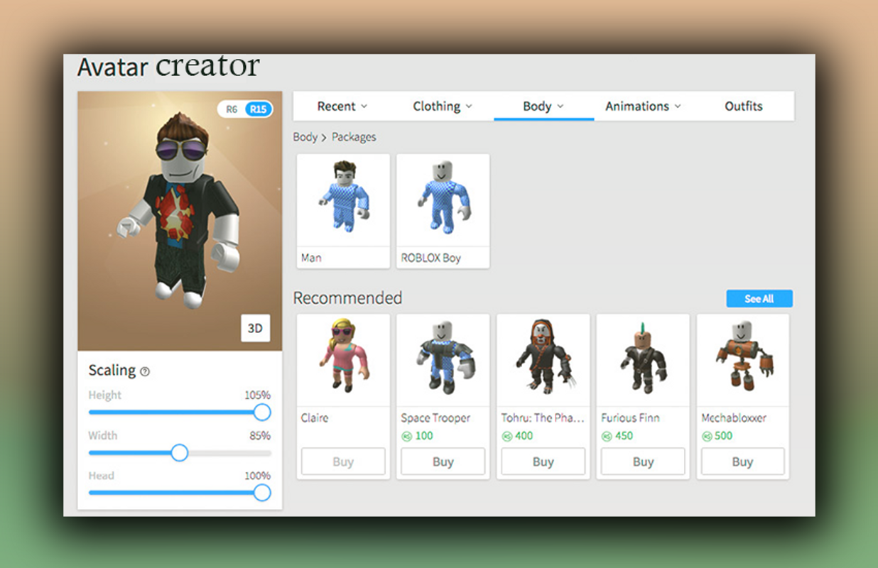 Roblox App Avatar Editor Buxgg Website - roblox old avatar editor