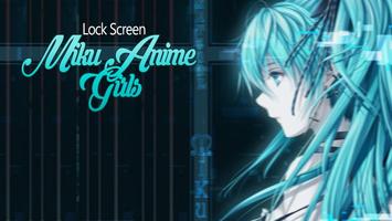 Miku Anime Girls Lock Screen captura de pantalla 3