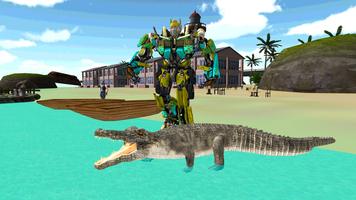 Real Robot Crocodile Simulator-Robot Transforming Affiche