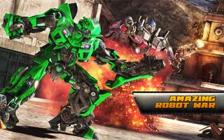 Bots Car Driving : Transform War Fighting Game 3D الملصق