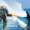 Robot VS Shark:Transforming Real Robot Shark Games