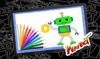 Free Robot Coloring Book For Kids-poster
