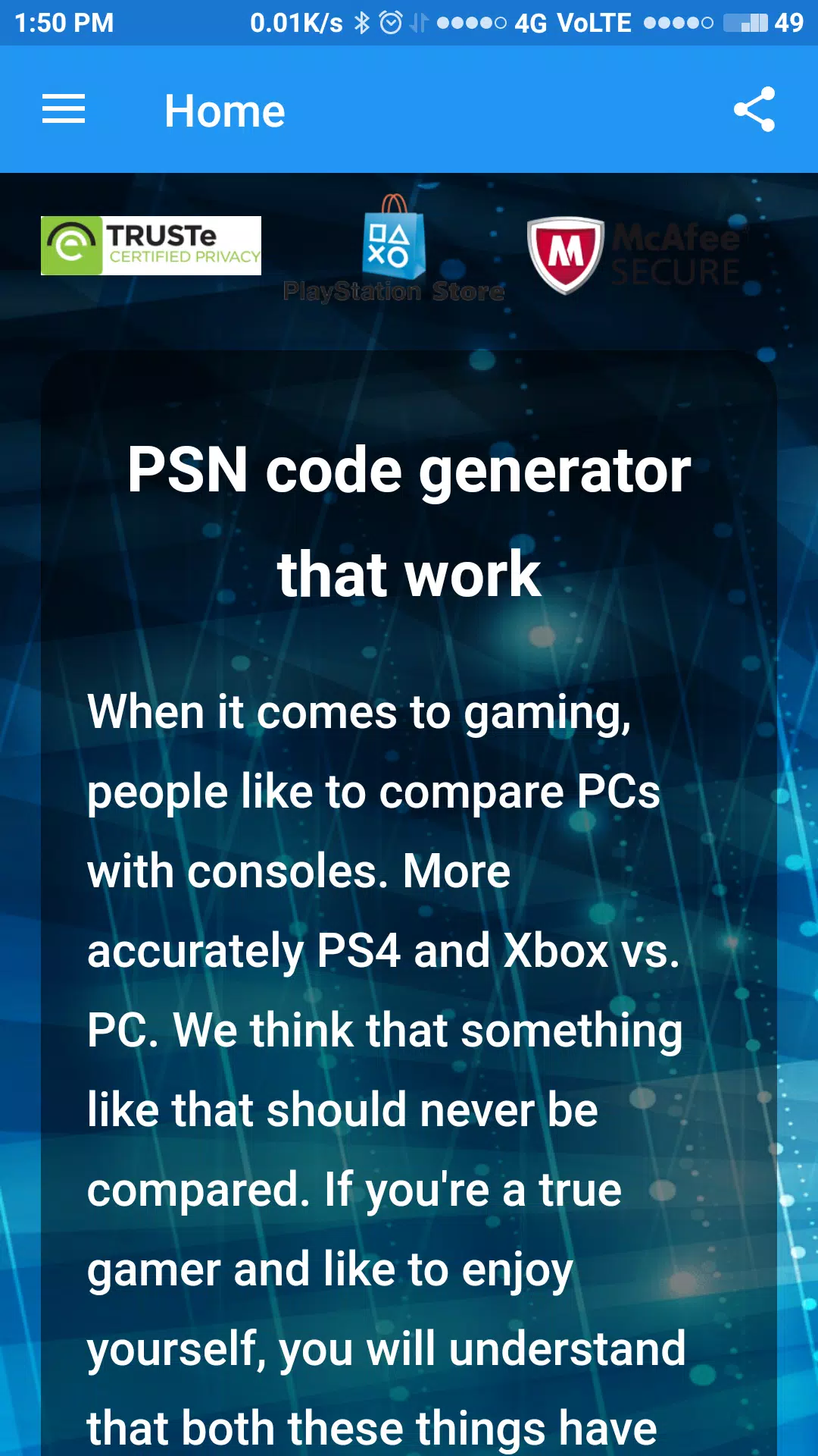 All psn code generator APK for Android Download