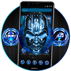 Black Blue Robotic Theme icon