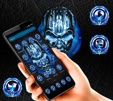 Black Blue Robotic Theme screenshot 1