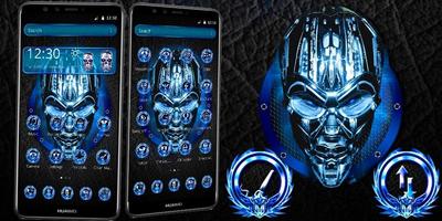 Black Blue Robotic Theme screenshot 3