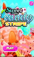 Sweet Candy Stripe الملصق