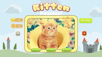 Kitten and Cat Jigsaw Puzzles! پوسٹر