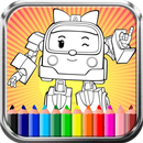 Coloring Amber Robot Car Game-APK