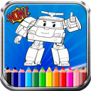 Coloring Poli Drawing Robot Car-APK