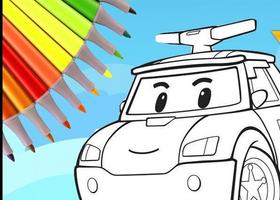 Coloring Robocar Poli Game Ekran Görüntüsü 1