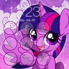 Pony Unicorn Girls Lock Screen icône