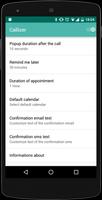 3 Schermata Callizer, agenda Android smart