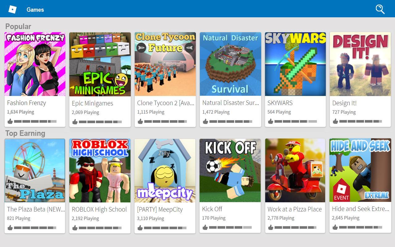 roblox apk screen android