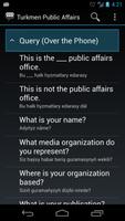 Turkmen Public Affairs Phrases ภาพหน้าจอ 1