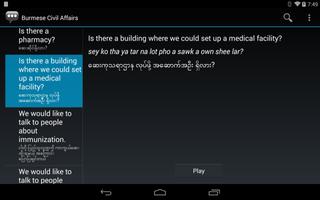 Burmese Civil Affairs Phrases capture d'écran 2