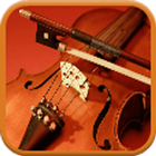 Violin with notes icon
