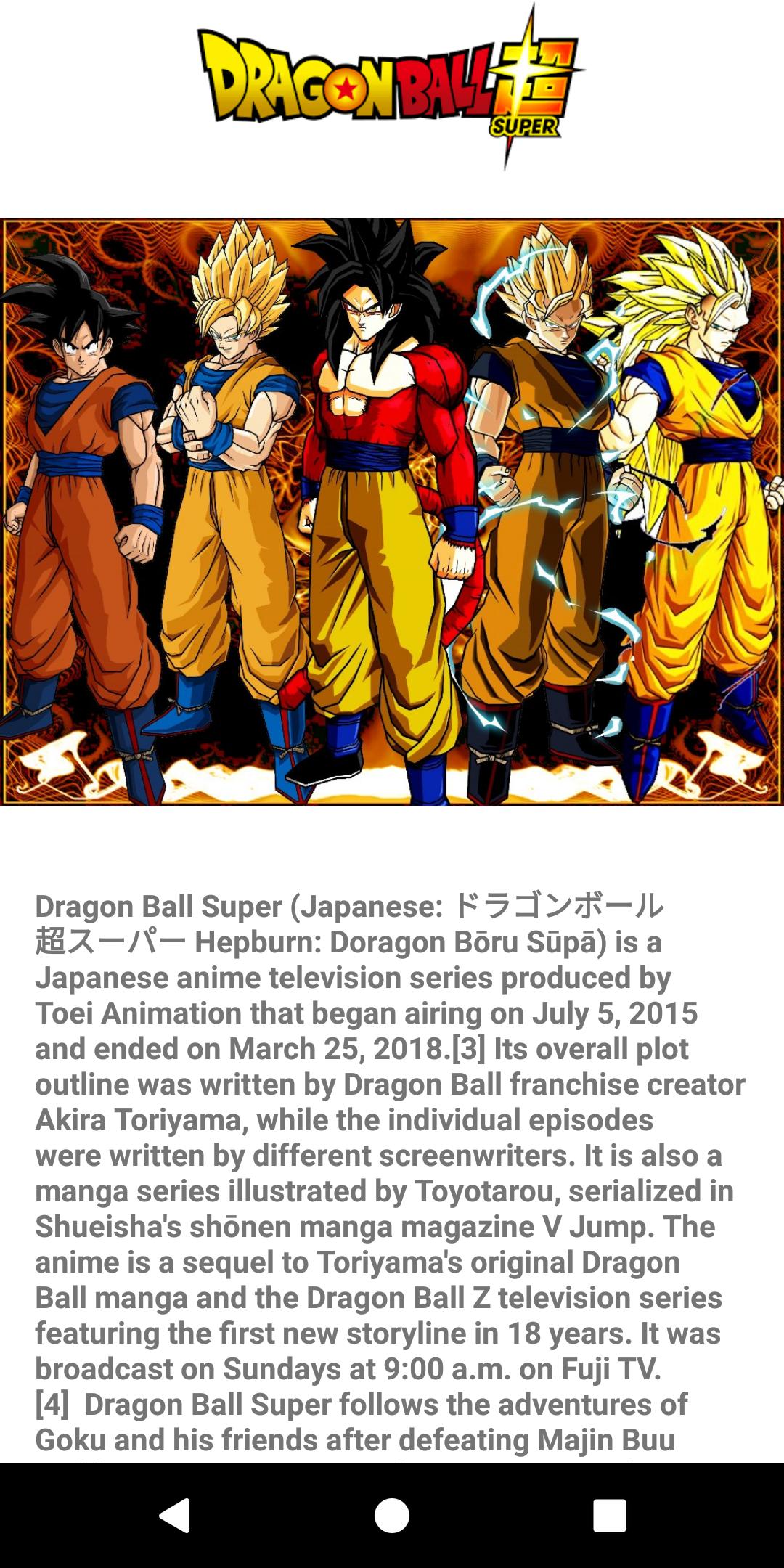 Dragon Ball Super Wiki For Android Apk Download
