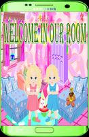 Decoration room twin girl game plakat