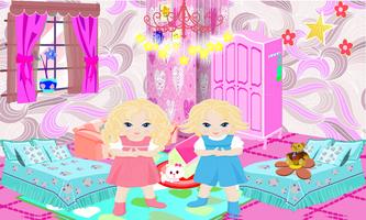 Decoration room twin girl game Ekran Görüntüsü 1
