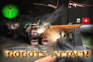 Robots Attack Shooter 3D Free Affiche