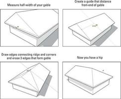 Design do Sketchup do telhado imagem de tela 3