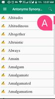 Antonyms Synonyms Dictionary Affiche